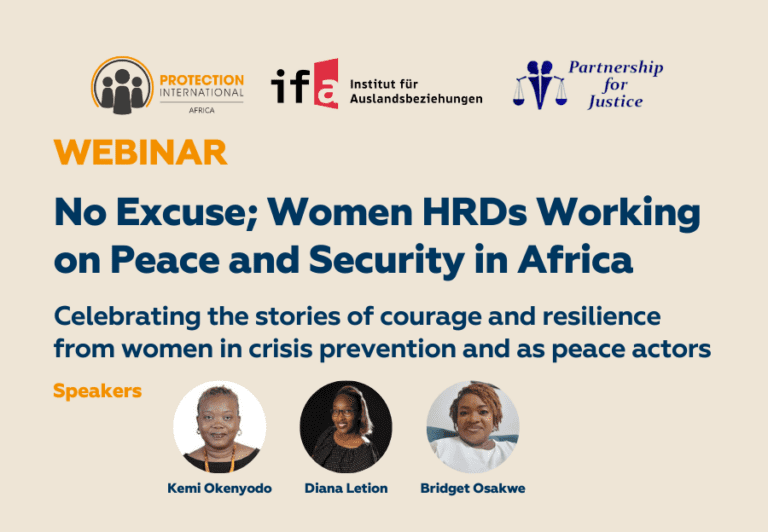 Webinar - No Excuse; Women HRDs Working on Peace and Security in Africa