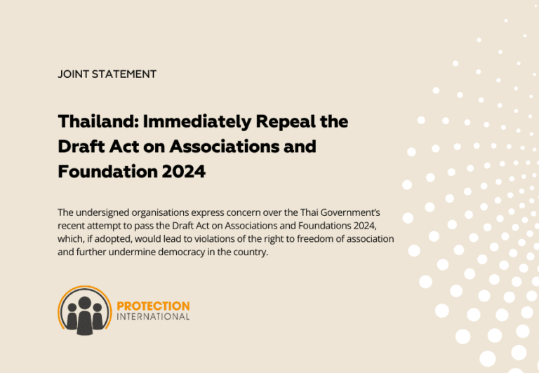 Thailand: Immediately Repeal the Draft Act on Associations and Foundation 2024